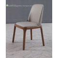 Simple Solid Wood Dinning Chiar With Leather Cushion